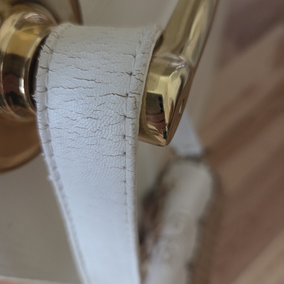 MARY FRANCES Elegant White and Tan Woven Handbag - Picture 14 of 16